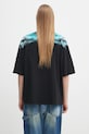 Odjeća Pamučna majica Marcelo Burlon Colordust Wings Boxy T-Shirt Black Turqu CMAA05AS25JER0011043 crna