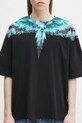 Marcelo Burlon cotton t-shirt Colordust Wings Boxy T-Shirt Black Turqu black CMAA05AS25JER0011043