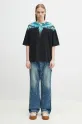 Bavlnené tričko Marcelo Burlon Colordust Wings Boxy T-Shirt Black Turqu CMAA05AS25JER0011043 čierna