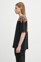 Bavlnené tričko Marcelo Burlon Icon Wings Basic T-Shirt Black Orange CMAA056S25JER0011020 čierna SS25