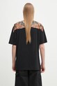 Oblečenie Bavlnené tričko Marcelo Burlon Icon Wings Basic T-Shirt Black Orange CMAA056S25JER0011020 čierna