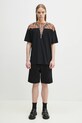 Бавовняна футболка Marcelo Burlon Icon Wings Basic T-Shirt Black Orange CMAA056S25JER0011020 чорний