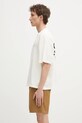 Marcelo Burlon tricou din bumbac County Goth Boxy T-Shirt Ecru Brown CMAA05AS25JER0036F60 bej SS25