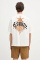 Îmbrăcăminte Marcelo Burlon tricou din bumbac County Goth Boxy T-Shirt Ecru Brown CMAA05AS25JER0036F60 bej