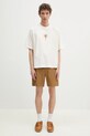 Marcelo Burlon tricou din bumbac County Goth Boxy T-Shirt Ecru Brown CMAA05AS25JER0036F60 bej
