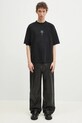 Marcelo Burlon tricou din bumbac County Goth Boxy T-Shirt Black Deep Gree CMAA05AS25JER0031052 negru