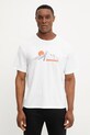 Rossignol tricou din bumbac Waterfall print alb RLNMY24