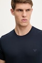 Βαμβακερό μπλουζάκι Emporio Armani Underwear σκούρο μπλε EM000377.AF14210
