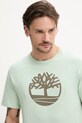 Timberland tricou din bumbac verde TB0A2C2RENE1