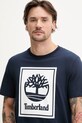 Timberland tricou din bumbac bleumarin TB0A5WQQ4331