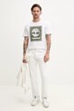 Timberland t-shirt bawełniany TB0A6DUD1001 biały SS25