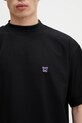 Tričko Needles S/S Mock Neck černá QV353