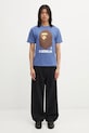 Pamučna majica A Bathing Ape By Bathing Ape 1L30110002 mornarsko plava