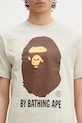 A Bathing Ape tricou din bumbac By Bathing Ape bej 1L30110002