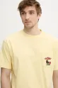 Drôle de Monsieur t-shirt bawełniany Le T-Shirt Parasol żółty G.TS242.CO165.BAN