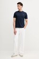 United Colors of Benetton tricou din bumbac 3M4WU1088 bleumarin SS25