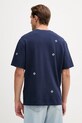 Îmbrăcăminte United Colors of Benetton tricou din bumbac 325RU10AL bleumarin
