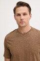 United Colors of Benetton tricou din bumbac maro 36JGU105U