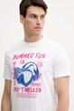 United Colors of Benetton tricou din bumbac alb 3BL0U10AF