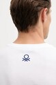 United Colors of Benetton pamut póló 3BL0U10AF fehér