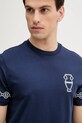 United Colors of Benetton t-shirt bawełniany 3BL0U10AF granatowy