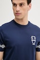 United Colors of Benetton tricou din bumbac 3BL0U10AF bleumarin