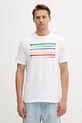 United Colors of Benetton tricou din bumbac print alb 3BL0U10AG