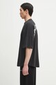 Palm Angels t-shirt bawełniany Back Curved Logo Over PMAA002S25JER0011003 czarny SS25