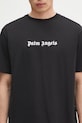 Памучна тениска Palm Angels Classic Logo Slim черен PMAA089C99JER0031001