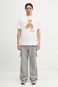 Памучна тениска Palm Angels Bear In Mind Reg PMAA001S25JER0050360 бежов