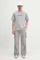 Памучна тениска Palm Angels Classic Logo Slim PMAA089C99JER0030810 сив
