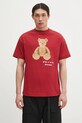 Pamučna majica Palm Angels Bear In Mind Reg regular crvena PMAA001S25JER0052560