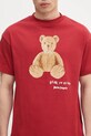 Pamučna majica Palm Angels Bear In Mind Reg crvena PMAA001S25JER0052560