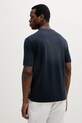 Îmbrăcăminte Sisley tricou din bumbac 3089S104J bleumarin