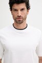Sisley t-shirt bawełniany biały 3I1XS104G