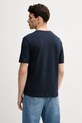 Îmbrăcăminte Sisley tricou din amestec de in 3D8FS104L bleumarin