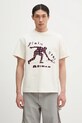 adidas Originals t-shirt bawełniany x Brain Dead Dead nadruk beżowy JX9393