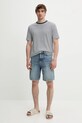 Marc O'Polo t-shirt z domieszką lnu 524216751302 niebieski SS25