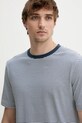 Marc O'Polo t-shirt z domieszką lnu niebieski 524216751302