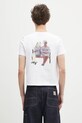 JW Anderson t-shirt in cotone Anchor Embroidery Back Print slim bianco JT0269.PG1510.001
