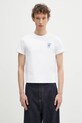 Abbigliamento JW Anderson t-shirt in cotone Anchor Embroidery Back Print JT0269.PG1510.001 bianco