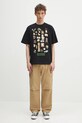 Памучна тениска JW Anderson Diorama Printed черен JT0288.PG1551.999