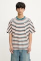 adidas Originals tricou din bumbac Stripe Tee cu modele verde KB8357