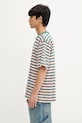 adidas Originals tricou din bumbac Stripe Tee KB8357 verde SS25