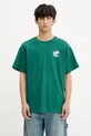 adidas Originals t-shirt bawełniany Florals Logo nadruk zielony KE6588