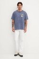 Hollister Co. tricou din bumbac KI323.5271.220 albastru SS25