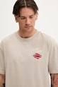 Hollister Co. tricou din bumbac bej KI323.5271.400