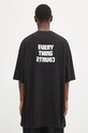 Odzież 032C t-shirt bawełniany 'Point Zero' S25.URC.0152.050 czarny