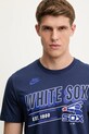 Nike t-shirt bawełniany Chicago White Sox 1976-85 granatowy N199.44B.CWS.CUE