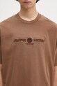 Хлопковая футболка AAPE Now коричневый AAPTEM1603XXO